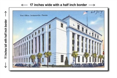 Florida 1940s - Post office, Jacksonville, Florida - 11x17 Poster