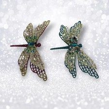 Dragonfly Ornaments Set Of 4 Christmas Decor SHIPS WITHIN 10 DAYS NEW 2025