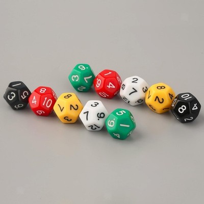10 Stück 12-seitige Würfel Rollenspiel Würfel Party Gastgeschenke Mehrzwecktisch