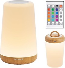 Night Light, LED Touch Bedside Table Lamp with Remote Control Dimmable Light, 13