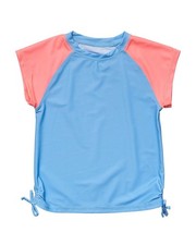 Snapper Rock Cornflower Peach Sleeve Rash Top Blue 3