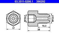 ATE Adapter, Bremsleitung 03.3511-5200.1 FüR