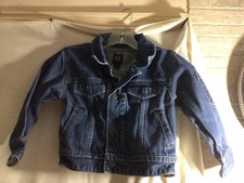 Girls Sz XS 4/5 GAP KIDS Dark Blue Denim Button Front Jacket pre-owned