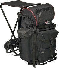*ABU GARCIA* Rucksack Deluxe Built in Chair 35L Black Water Repellent BNWT rp£75