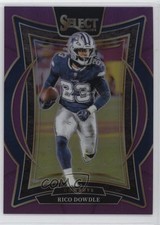 2024 Panini Select Concourse Purple Prizm /75 Rico Dowdle #90 j6a