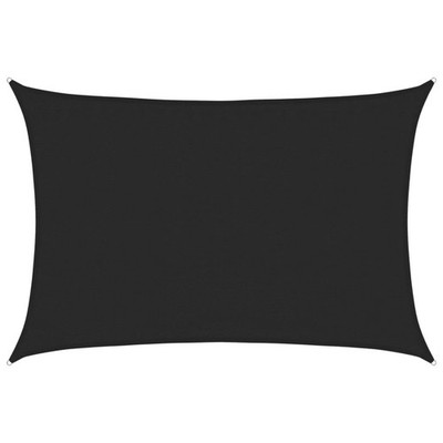 Sonnensegel 160 g/m² Schwarz 3,5x5 m HDPE