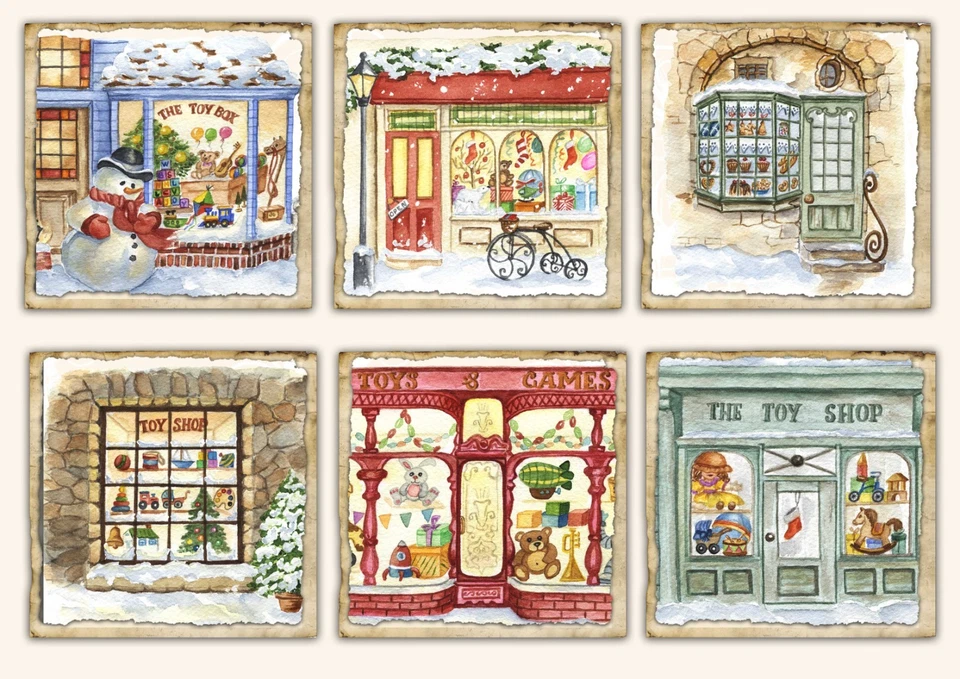 CREATION ART Christmas card toppers for Cardmaking & Scrapbooking, Ephemera, Gift Tags