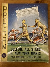 1936 COLLEGE ALL-STARS VS N.Y. GIANTS FOOTBALL PROGRAM/JAY BERWANGER-1st HEISMAN