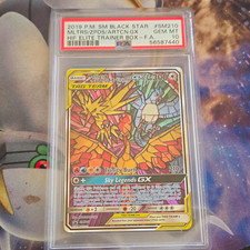 Pokemon 2019 SM Black Star Promo SM210 Moltres & Zapdos & Articuno GX PSA 10