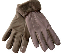 Ladies Gloves By Royal ConneXions, Brown, One Size, Sample, Brand New
