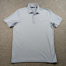 Travis Mathew Polo Shirt Mens Large Blue Pima Cotton Golf Short Sleeve