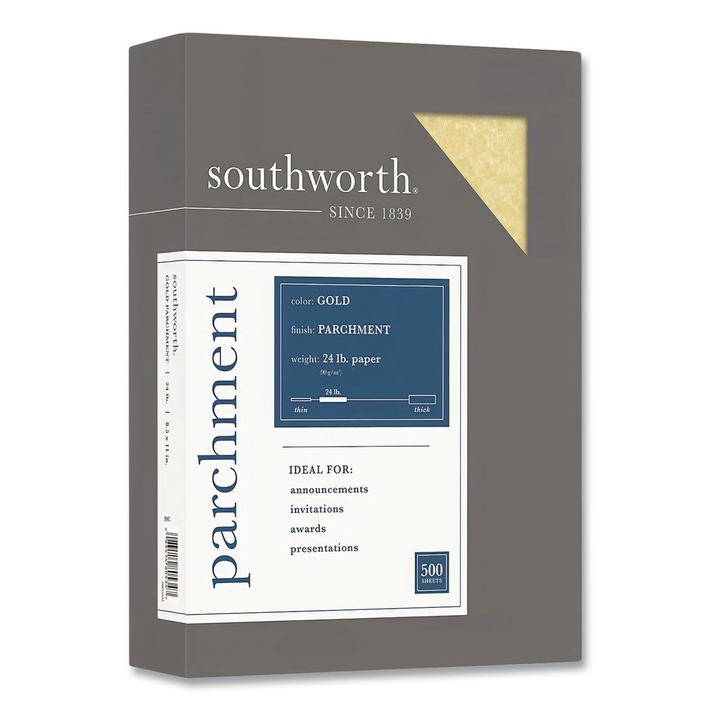 Специальная пергаментная бумага Southworth P994CK336 размером 85 x 11 дюймов - Золотистая 100 шт в упаковке 3290₽