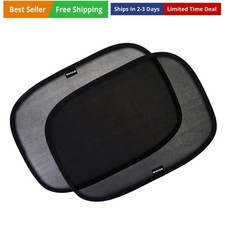 Car Window Shades for Baby 2 Pack - 21x14 Inches Sun Shade Blocker, Cling - G...