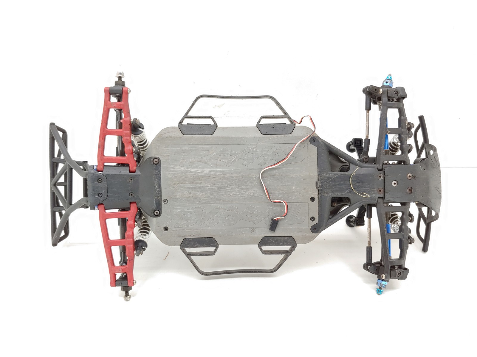 Traxxas Slash 4x4 LCG 1/10 Short Course Truck Roller Slider Chassis w/ Servo Upg