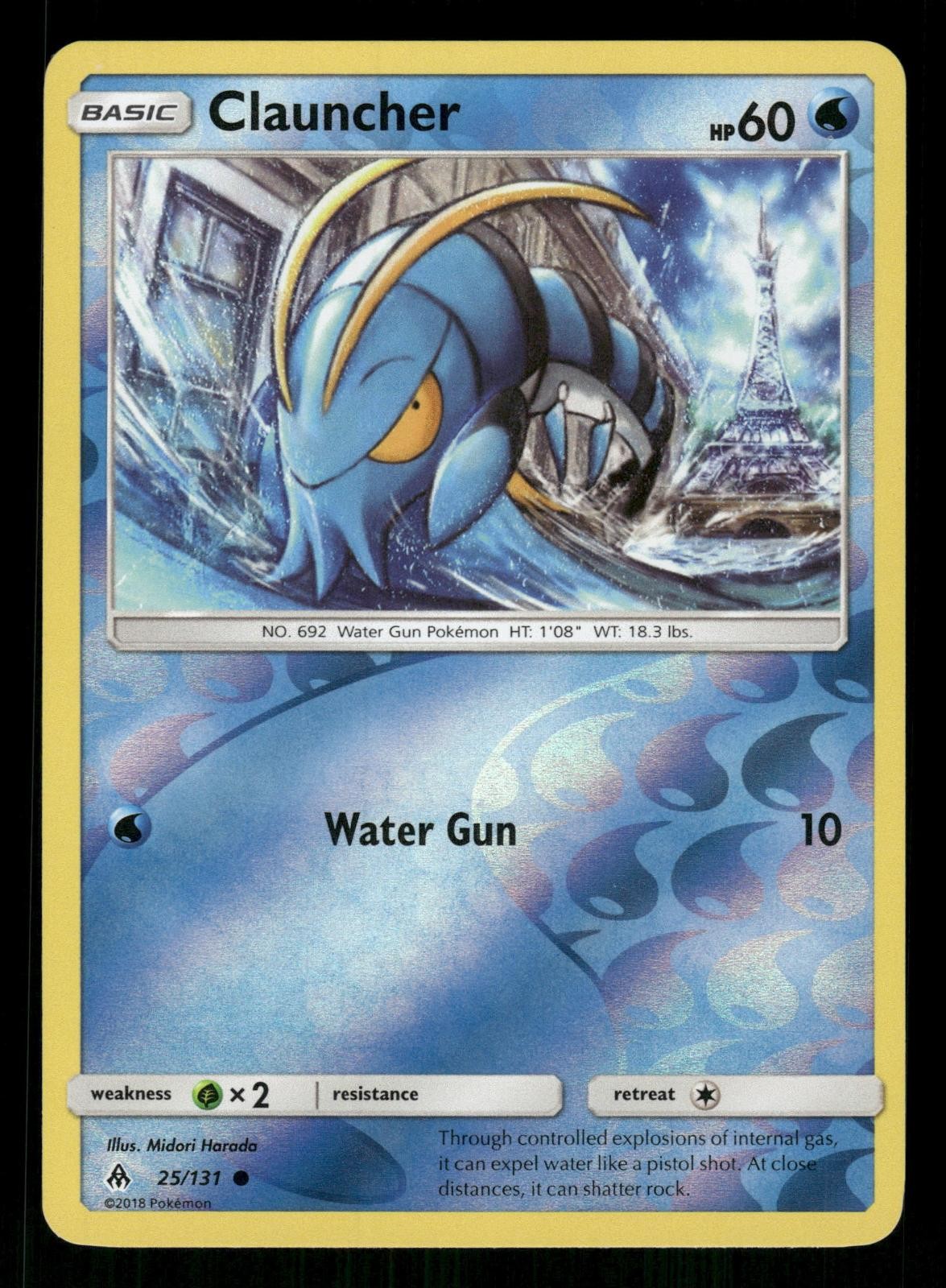 Clauncher 25/131 NM Common Forbidden Light 2018 Pokemon TCG