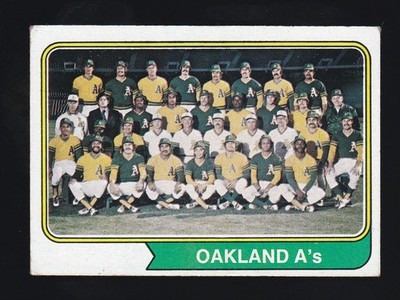 1974 Topps #246 OAKLAND ATHLETICS A'S TC Team Card VG