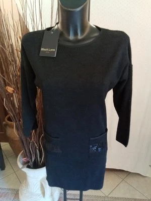 Abito Donna Tubino Invernale Taglia S Black Love - Imagen 1 de 4