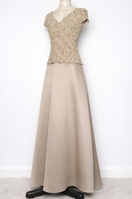 Patra Gold Glitter Formal Evening Dress Size 6 Mother of Bride USA