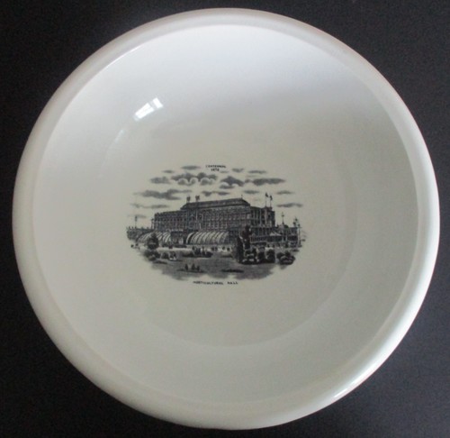 1876 Centennial Souvenir Onondaga Pottery Ironstone China Extra Large Wash Basin