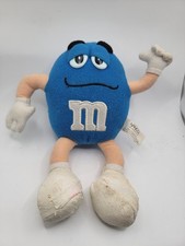 MARS BLUE M&M CANDY Stuffed TOY PLUSH Mms M&ms Plushie Vintage 2001