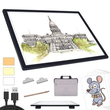 A3 Light Pad with Carry Bag - Battery Powered Diamond Painting Light Board, 3...