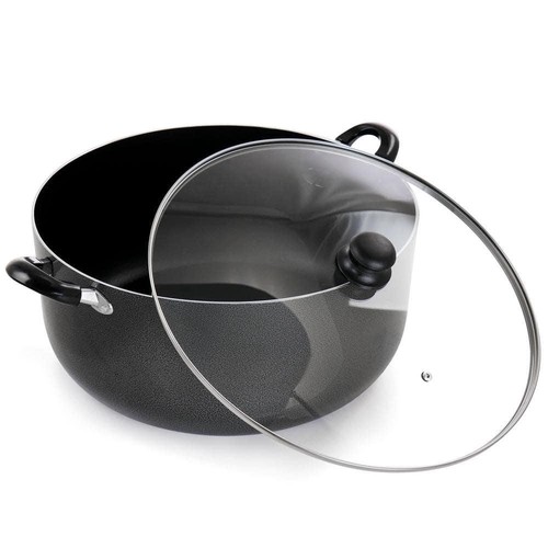 Better Chef Dutch Oven 24qt Heavy Gauge Round Aluminum Granite Grey Non-Stick - Picture 2 of 6