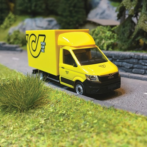 Camion MAN TGE "Poste", Jaune - HERPA 97130 - 1/87 | Condition: Neuf