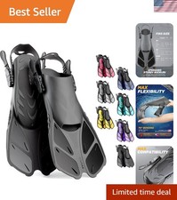 Adjustable Swim Fins for Snorkeling - Lightweight  Comfortable Design