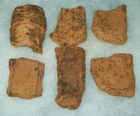 LOT OF 6 ORIGINAL CIVIL WAR SHELL FRAGMENTS DUG FROM KENNESAW MOUNTAIN, GEORGIA