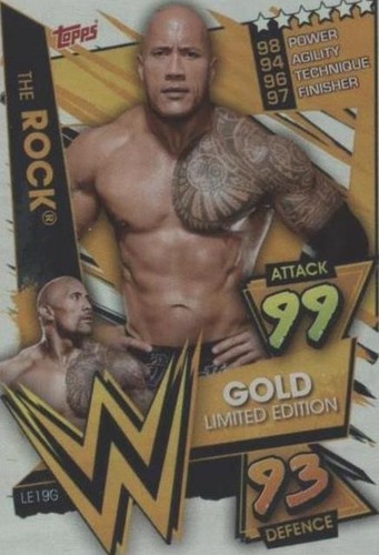 2021 TOPPS CHROME WWE SLAM ATTAX THE ROCK 