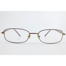 Brown Blue Metal Oval Eyeglass Frames BL 624 135 Crystal Accent 53-18-135