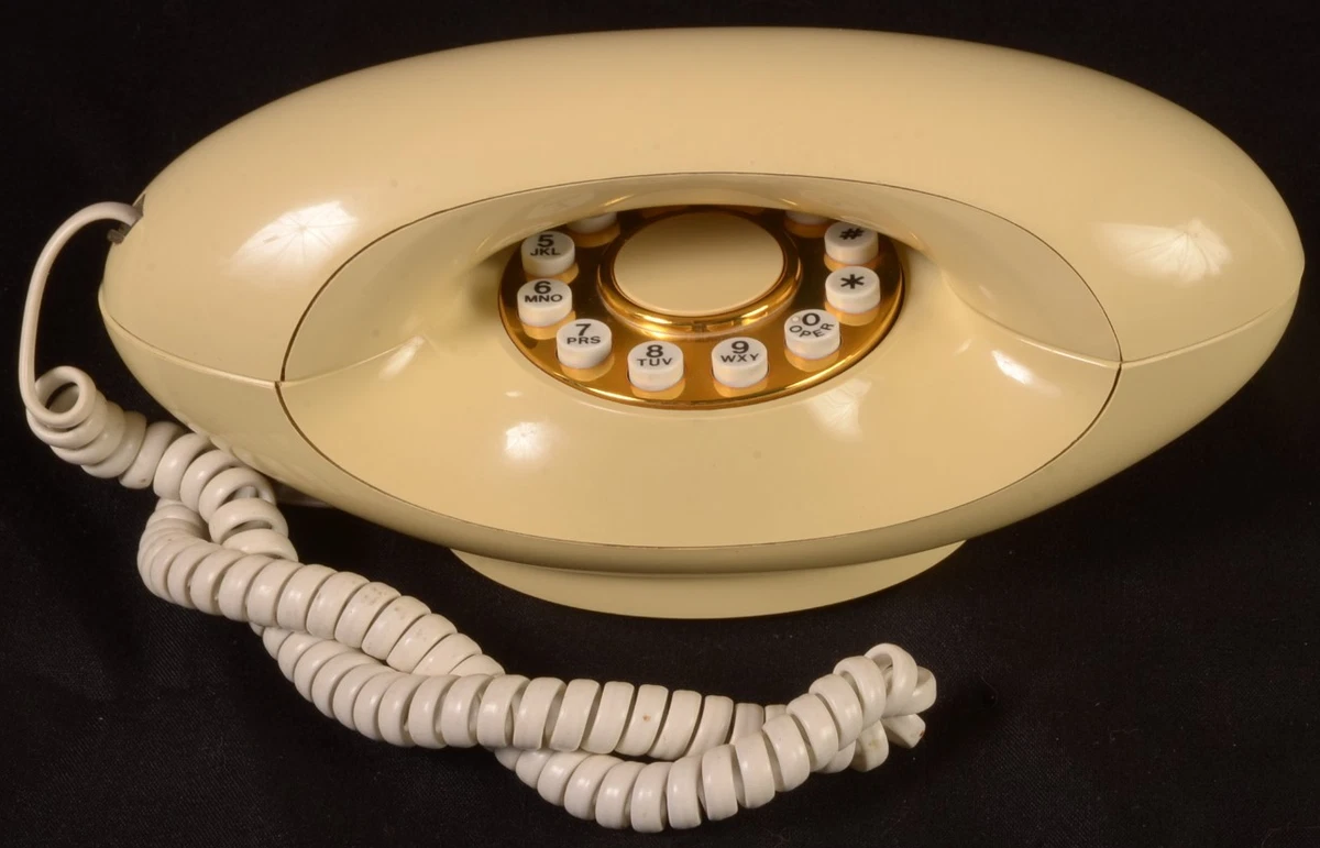 【レトロ】電話機 GENIE PHONE 1970'S Telephone handset model 'Genie Phone' made by ATC, USA, 1970-1984