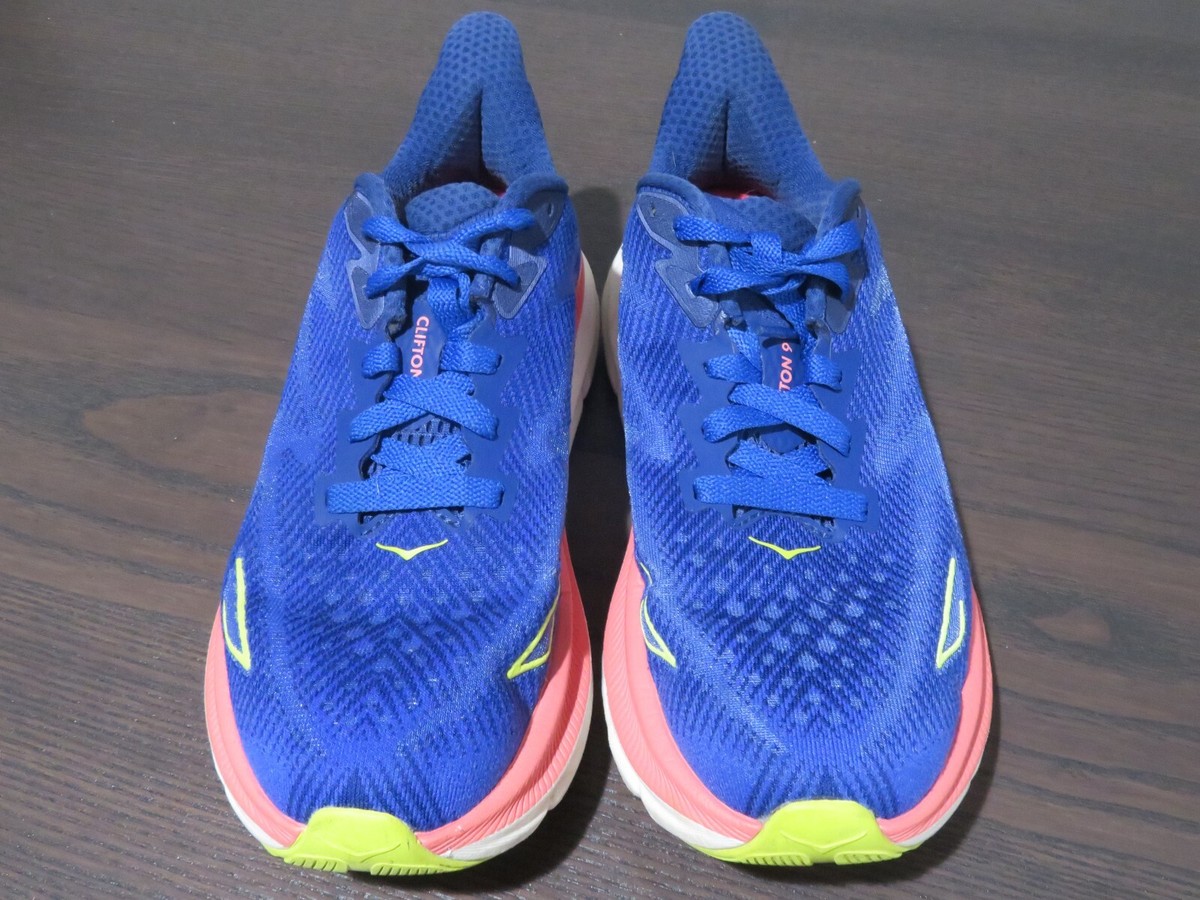 Hoka One One Clifton 9 Womens 8.5 Shoes Blue Running Sneaker