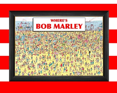 Where's Bob Marley Print - NEU - Where's Wally Where's Waldo Parodie