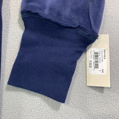 フル Joie NWT $120 Womens Blue Long Sleeve Pockets Front Velvet V-Neck