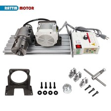 US SHIP】K11-100mm Lathe Chuck Spindle Assemblies+750W 110V Brushless Servo Motor