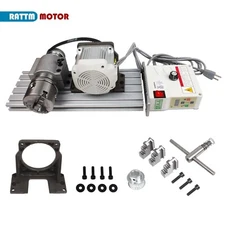 US SHIP】K11-80mm Lathe Chuck Spindle Assemblies+750W 110V Brushless Servo Motor