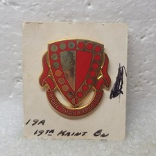 US Army 19th Maintenance Insignia Pin Vintage More Than Expected Made in USA D21
