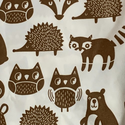 PILLOWFORT Forest Animal Sheet Set Microfiber Brown 3 Piece Twin Owl Bear Fox - Picture 11 of 19