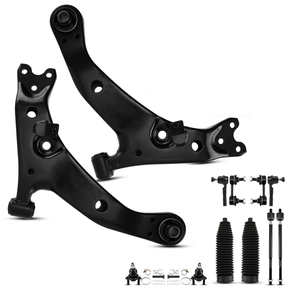 12Pcs For 1996-2002 Toyota Corolla Front Lower Control Arm Ball Joint Tie Rod - Image 2 of 4