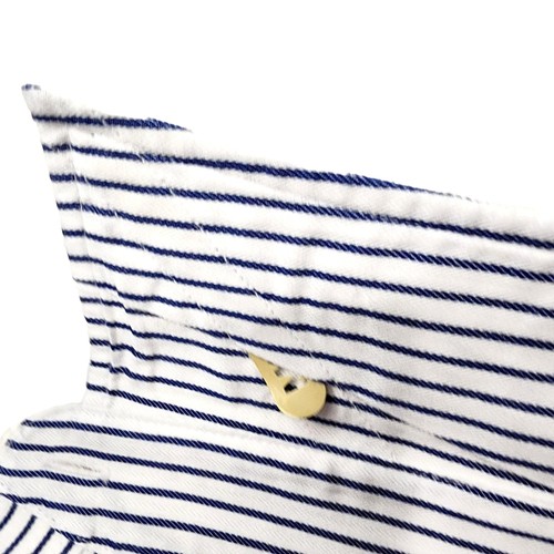 Camicia elegante uomo Michael Kors taglia 34 Oxford a righe con bottoni manica lunga - Foto 6 di 10