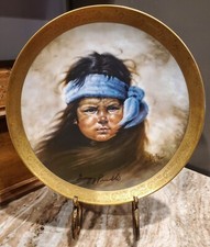 OOAK Hand-Signed Gregory Perillo Apache Boy Limited Edition Commemorative Plate!