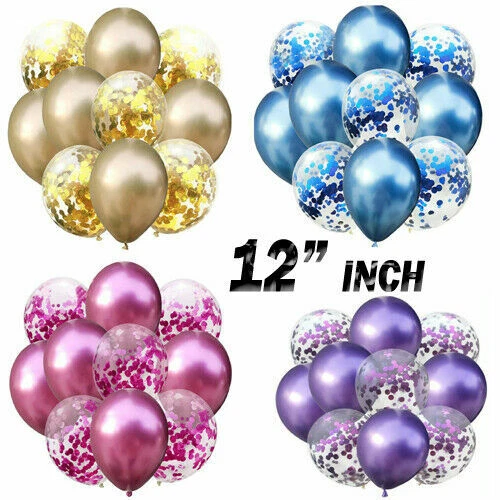 CREATIVE BALLOONS 25 pcs12" Metallic Pearl Confetti Latex Balloons for Wedding Birthday Party UK