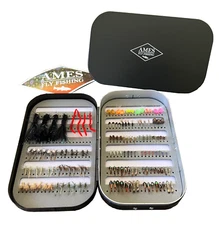 Guides Choice Fully Loaded Aluminum Fly Box Black Assorted Fly Fishing Flies