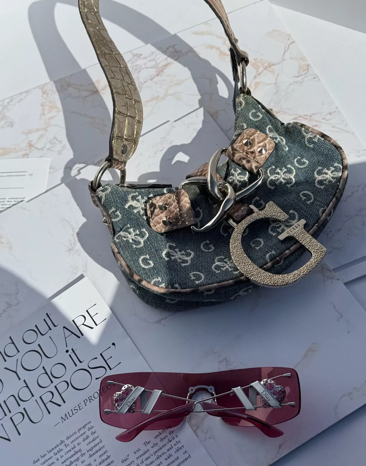 Guess Mini bag borsa vintage borsa denim