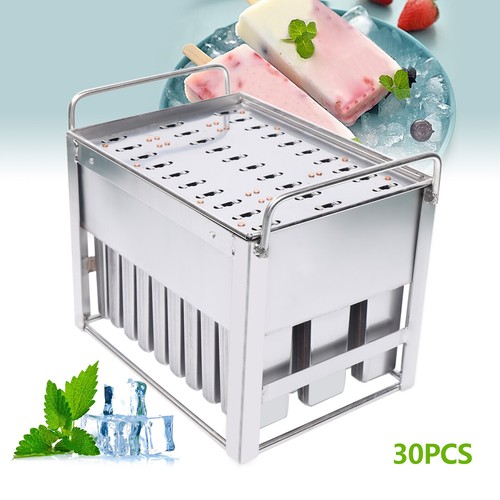 30 Cell Pop Mold Popsicle Maker Lolly Mould Tray Frozen Ice Cream USA Seller