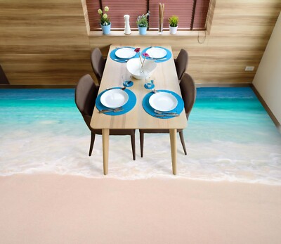 3D Blue Sandy Beach O1233 Floor WallPaper Murals Wall Print Decal 5D Eve 2023