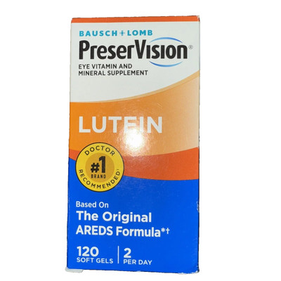 Bausch & Lomb PreserVision AREDS Lutein Eye Softgels - 120 Count Exp 02/25