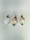 Vtg Figural Japanese Lantern Milk Glass Light Bulbs Hand Painted