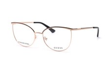 GUESS GU2879 005 Black  Gold Metal Cat Eye Optical Eyeglasses Frame 55-17-140